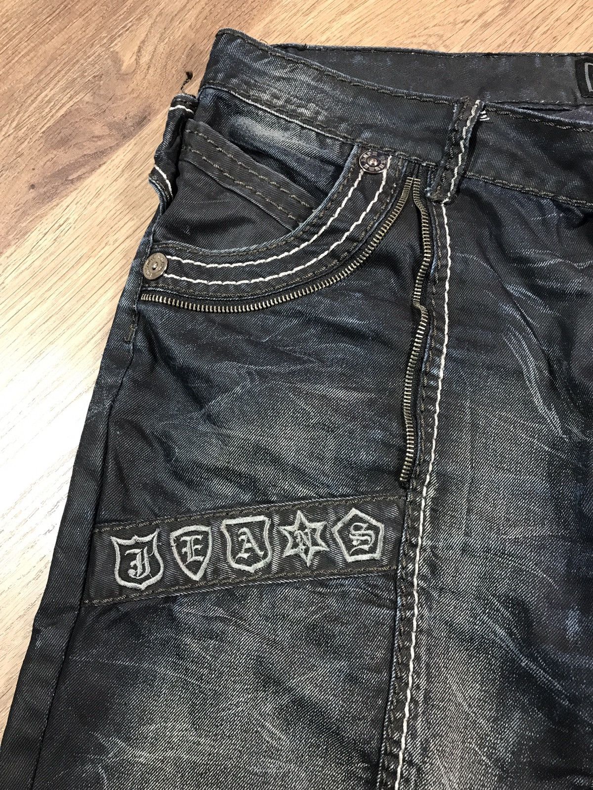 Vintage Vintage Kosmo Lupo Distressed Denim Pants Size US 38 / EU 54 - 4 Thumbnail