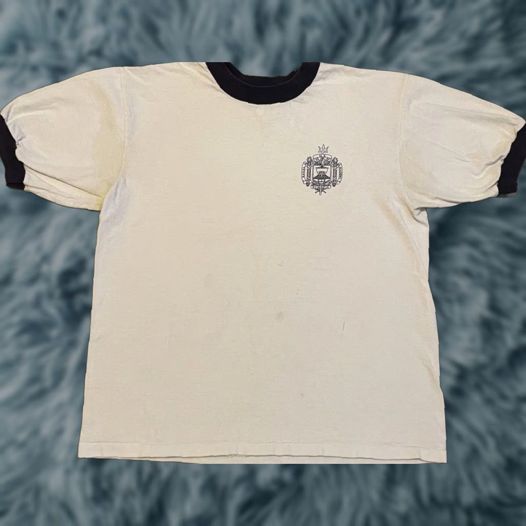 Vintage VINTAGE US Naval Academy Faded Ringer Shirt XS White Military Army School Biker Grunge Shirt Mens XS Size US XS / EU 42 / 0 - 1 Thumbnail