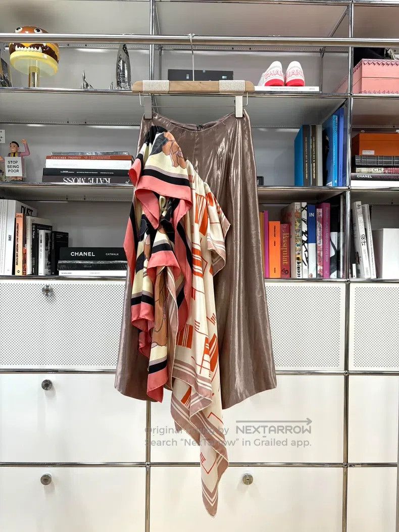 Dries Van Noten Dries Van Noten Lotus Pink Double-Layer Scarf Patchwork Mi Size 25" / US 0 / IT 36 - 1 Thumbnail