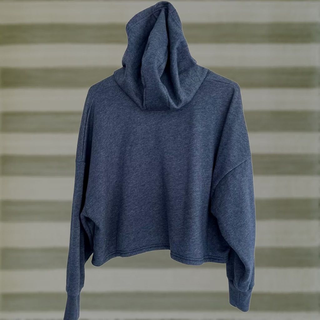 Under Armour Under Armour Project Rock Navy Fleece Crop Hoodie Womens XS Oversized Loose Size XS / US 0-2 / IT 36-38 - 1 Thumbnail