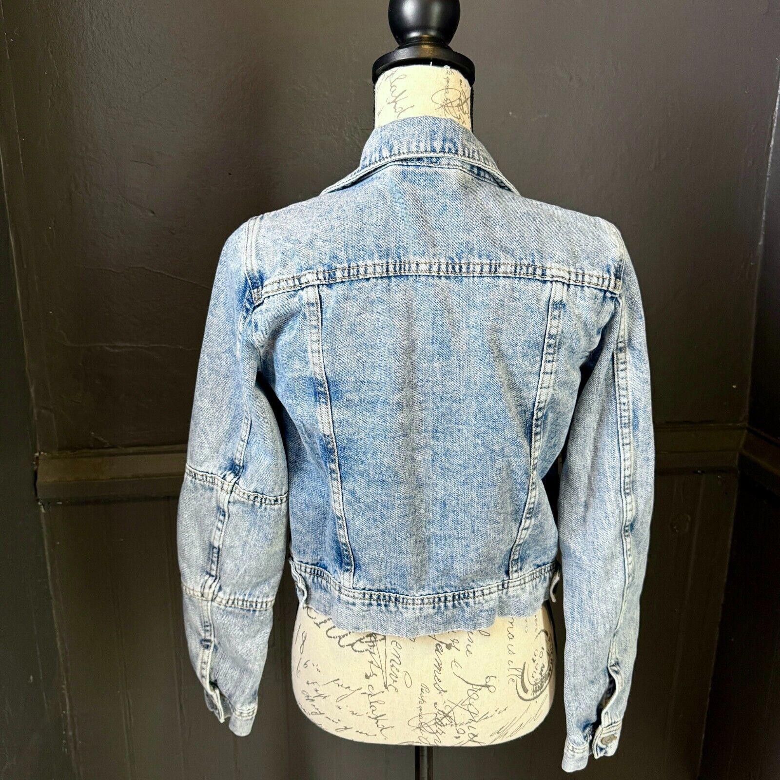 Free People Free People Jean Denim Jacket Cropped Style Size XS / US 0-2 / IT 36-38 - 4 Thumbnail