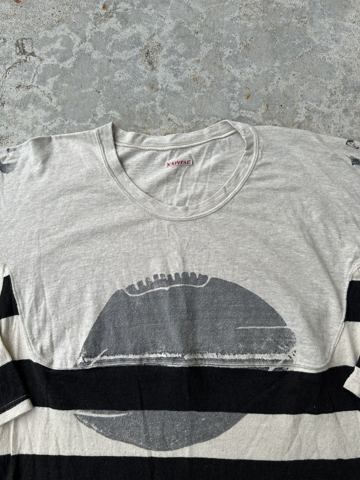 Kapital Kapital Football Prisoner Striped Rugby number stenciled tee Size US L / EU 52-54 / 3 - 3 Thumbnail