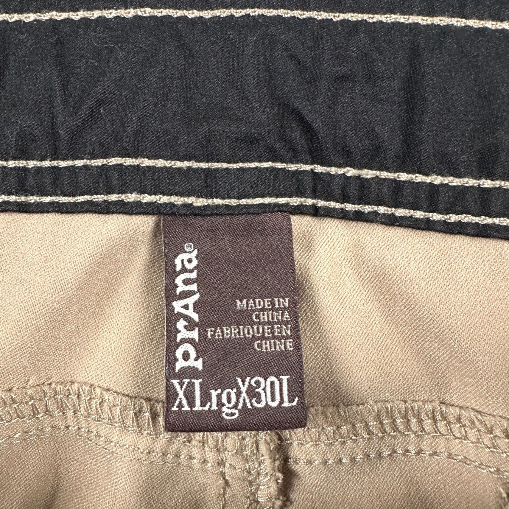 Prana prAna Cargo Pants Mens XLx30 Beige Straight Belted Nylon Hiking Outdoors Pants Mens Beige Cargo Belted Pockets Stretch Front Flat Belted Size US 36 / EU 52 - 4 Thumbnail