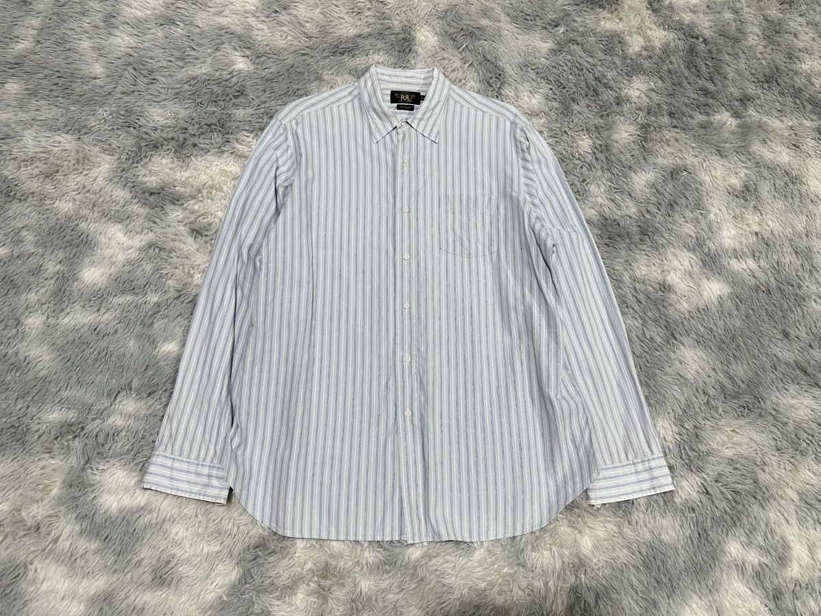 RRL Ralph Lauren 🔥Vintage RRL By Ralph Lauren Striped Shirt Size US XL / EU 56 / 4 - 3 Thumbnail