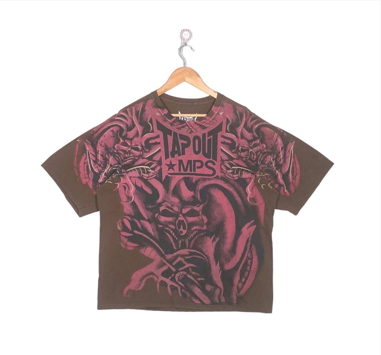 Affliction × Christian Audigier × Tapout Cyber Y2K Tapout MPS MMA UFC Skulls Dragon Printed Tee Shirt Size US XL / EU 56 / 4 - 1 Thumbnail