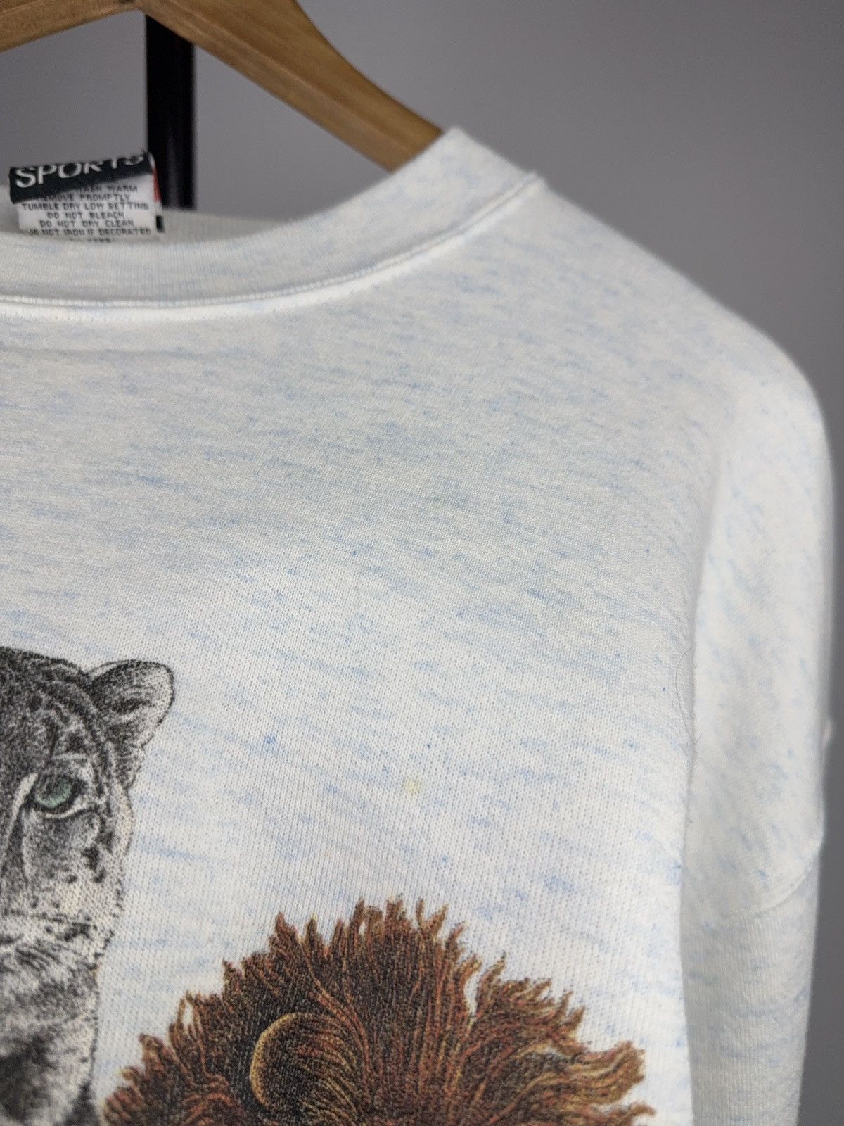 Habitat Vintage 1994 Wildlife Cat Front & Back Print Sweatshirt USA Size US L / EU 52-54 / 3 - 11 Thumbnail