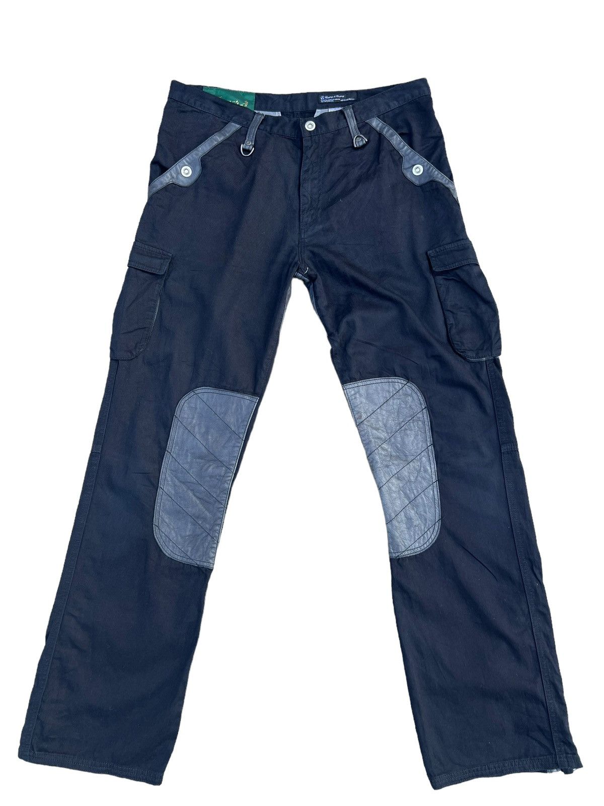 02DERIV. × Alfredo Bannister Alfredo Bannister X 02Deriv Hybrid Leather Cargo Trouser Size US 33 - 1 Thumbnail