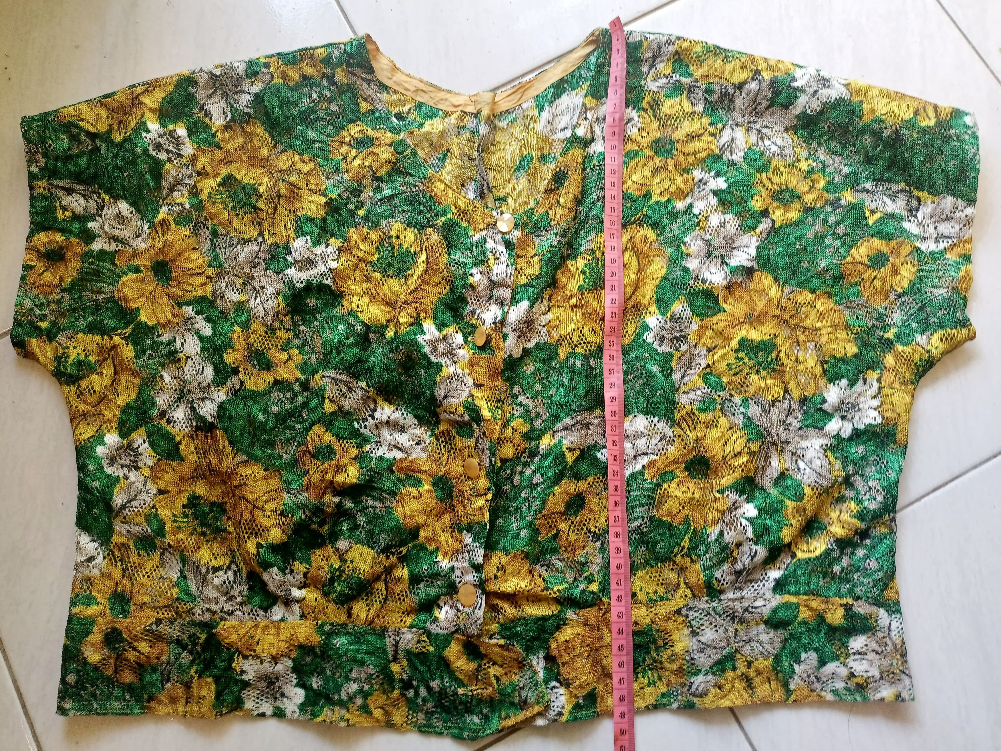 If Six Was Nine × Japanese Brand Womens Floral Lace Crop Tops Short Sleeve Size XL / US 12-14 / IT 48-50 - 6 Thumbnail