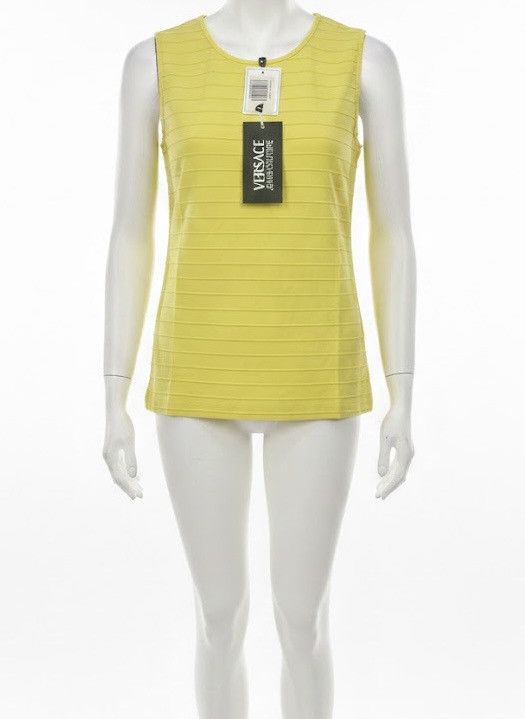 Versace Jeans Couture Vintage Versace Jeans Couture Lime Neon Ribbed TankTop NWT S Size S / US 4 / IT 40 - 1 Thumbnail