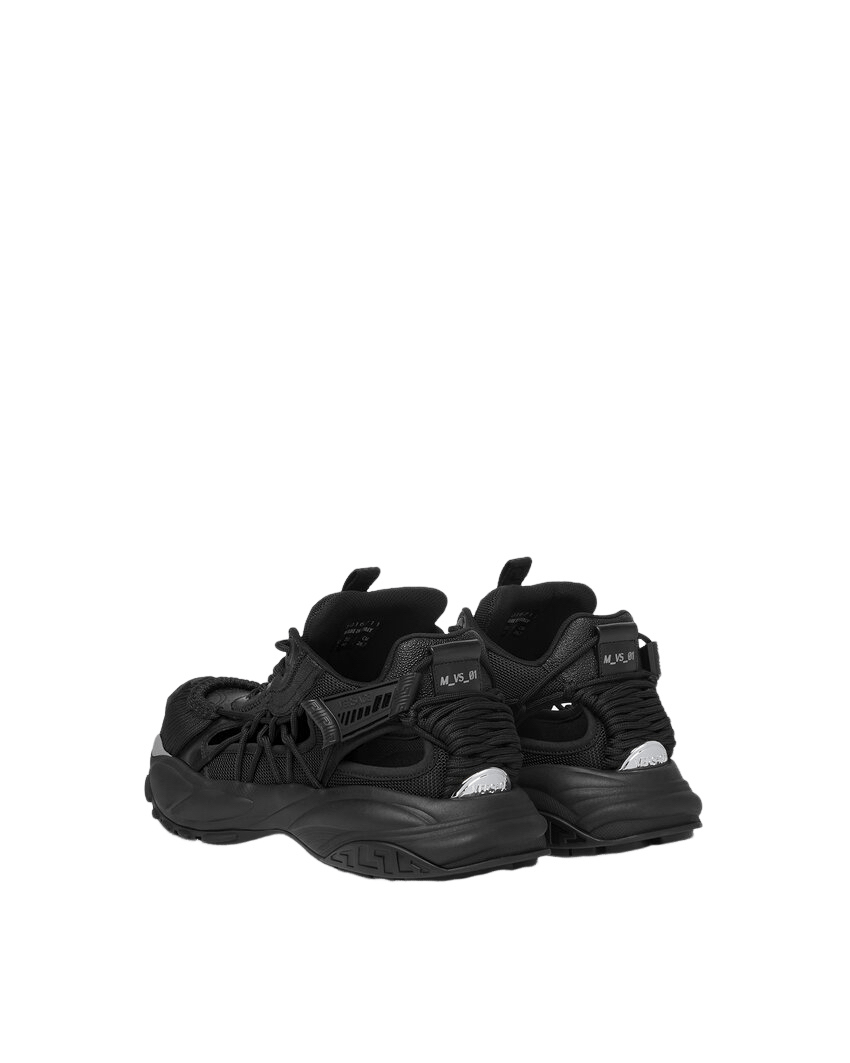 Versace VERSACE Mercury M VS 01 Black Sneakers New/Auth $990 Size US 10 / EU 43 - 4 Thumbnail