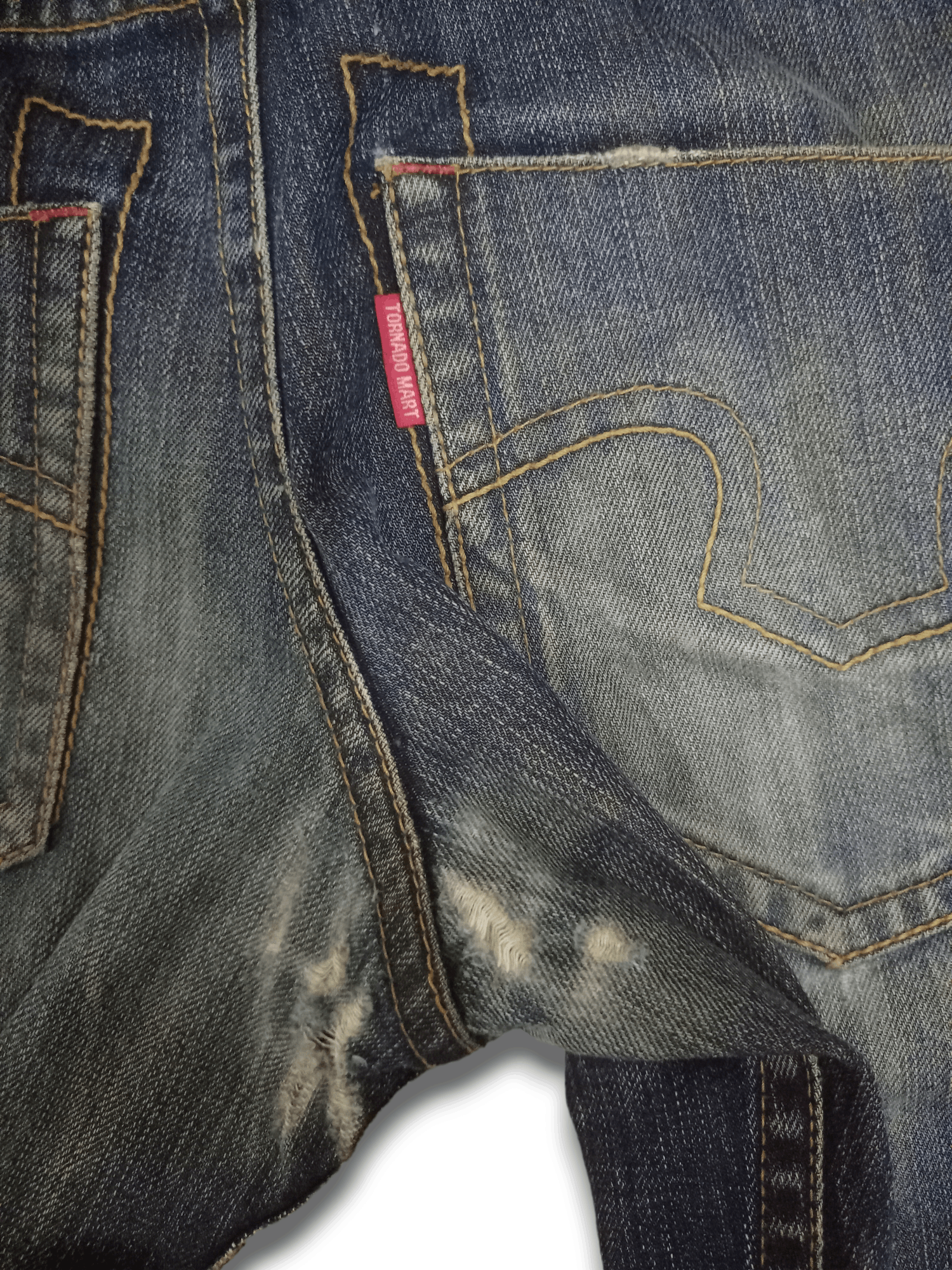 Tornado Mart Vintage Japanese Tornado Mart Mud Wash Distress Flare Jeans Size US 32 / EU 48 - 10 Thumbnail