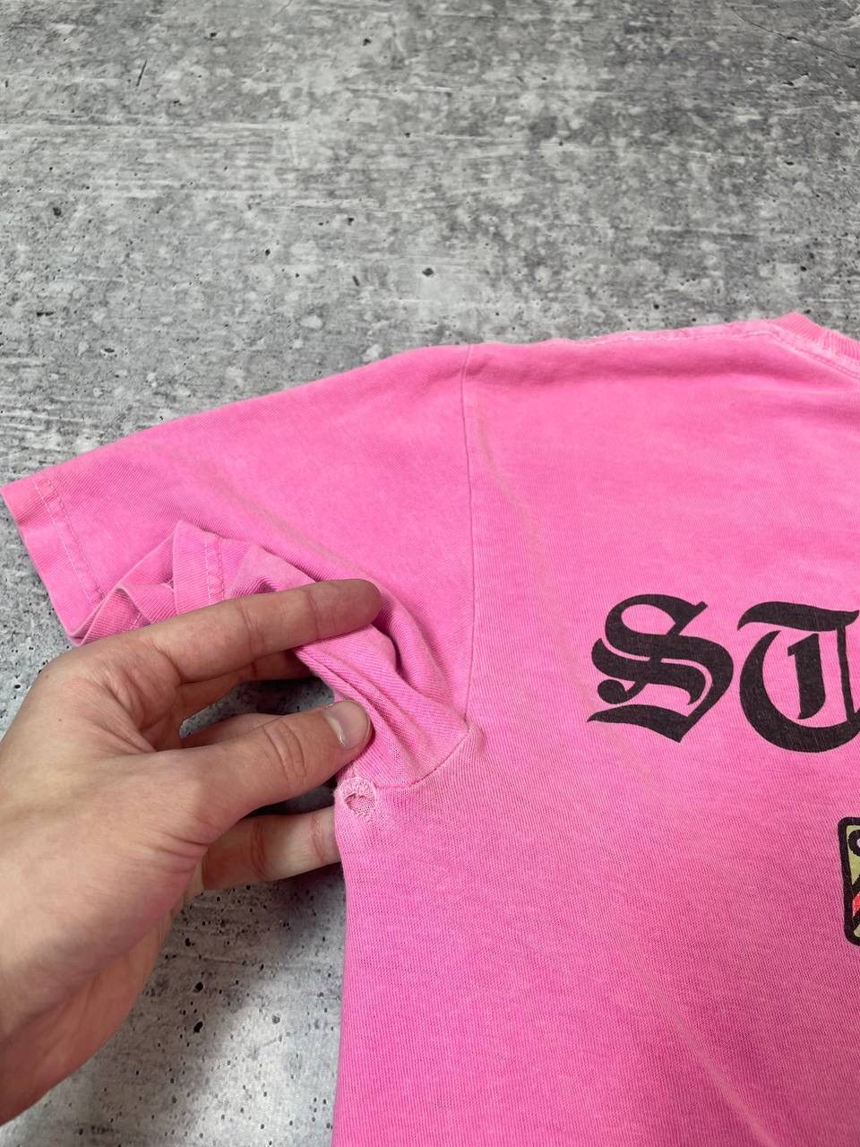 Stussy Vintage Stussy 7 Big Logo Pink Tee T-Shirt Y2K Size US S / EU 44-46 / 1 - 7 Thumbnail