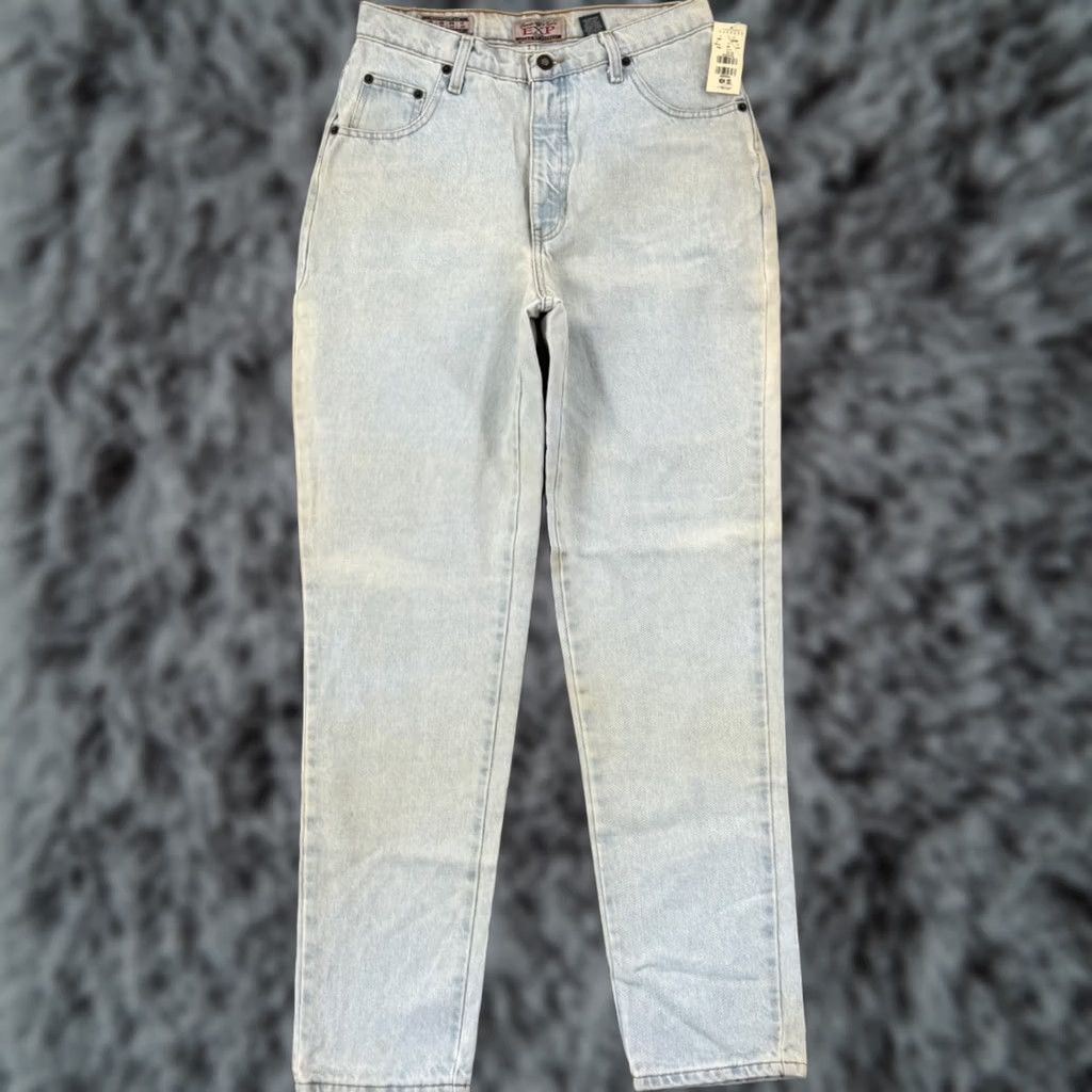 Express VINTAGE Express Jeans Womens 90s Tapered High Rise Denim 30x32 NWT 11/12 Blue 100% Cotton Womens Jeans Size 34" / US 12 / IT 48 - 1 Thumbnail