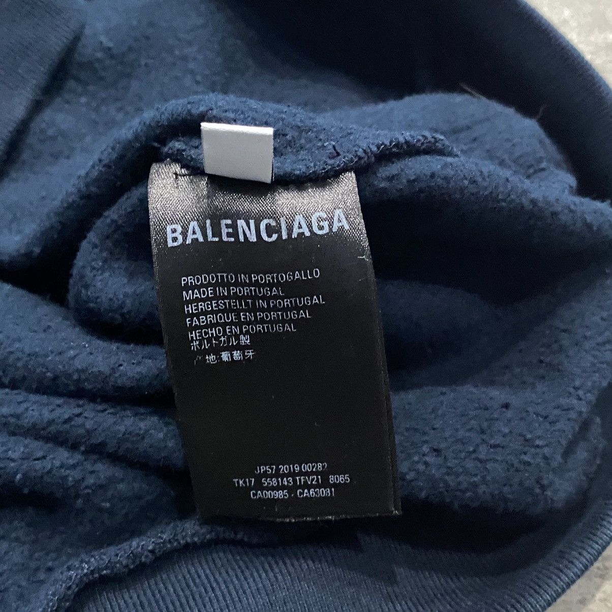 Balenciaga Balenciaga Script Hoodie Navy Size US XXS / EU 40 - 3 Thumbnail