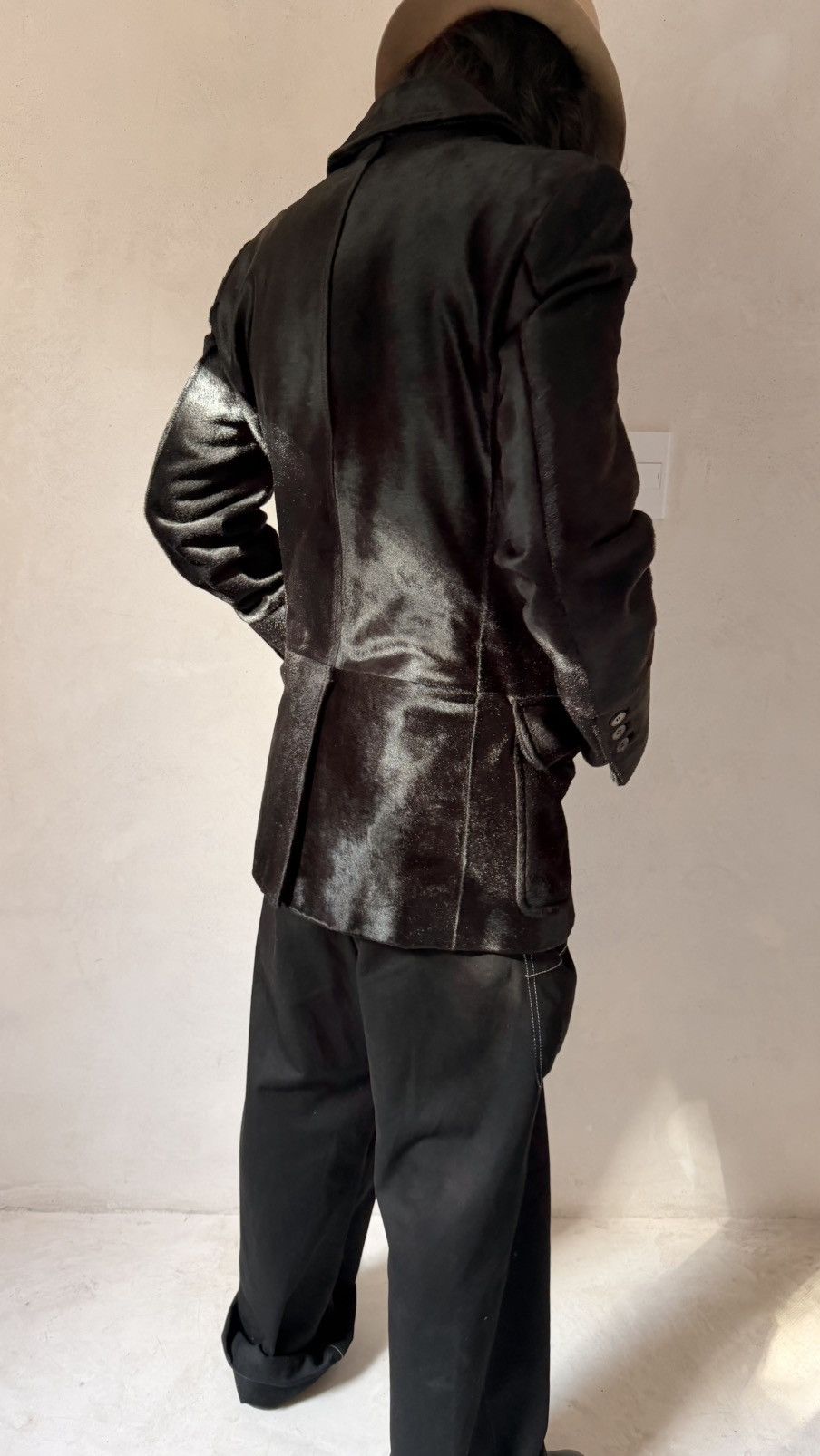 Yves Saint Laurent YSL hair-on cowhide coat by Marc Jacobs Size US M / EU 48-50 / 2 - 11 Thumbnail
