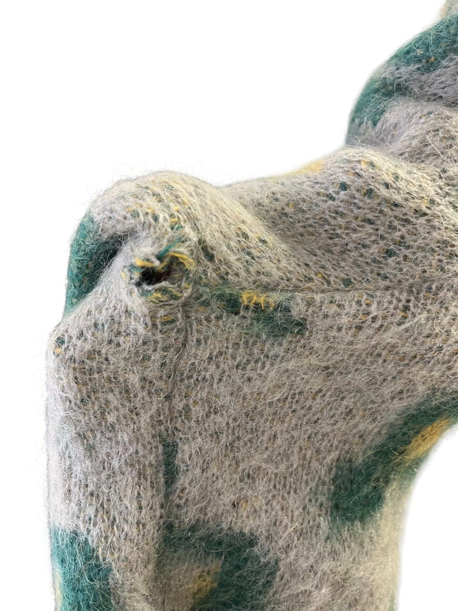 by Nicolas Ghesquierè F/W 2012 Grey Floral Mohair Sweater