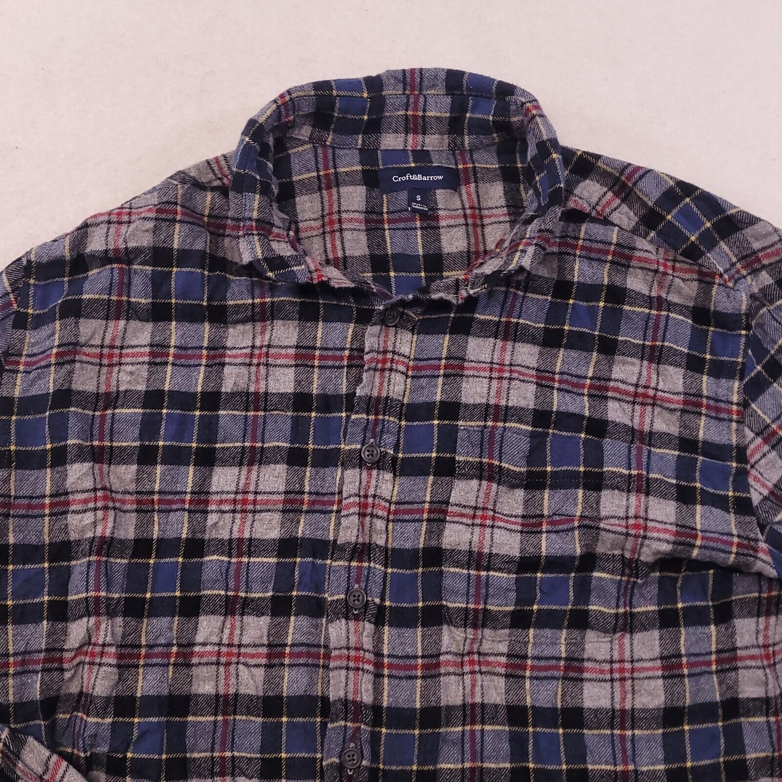 Croft & Barrow Croft & Barrow Tartan Flannel Shirt Mens Size S Blue Gray Size US S / EU 44-46 / 1 - 1 Thumbnail