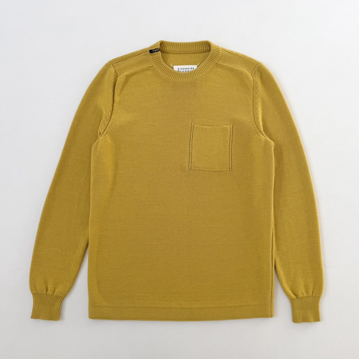 Maison Margiela Sample Mustard Cotton Textured Knit Sweater Size US M / EU 48-50 / 2 - 1 Thumbnail