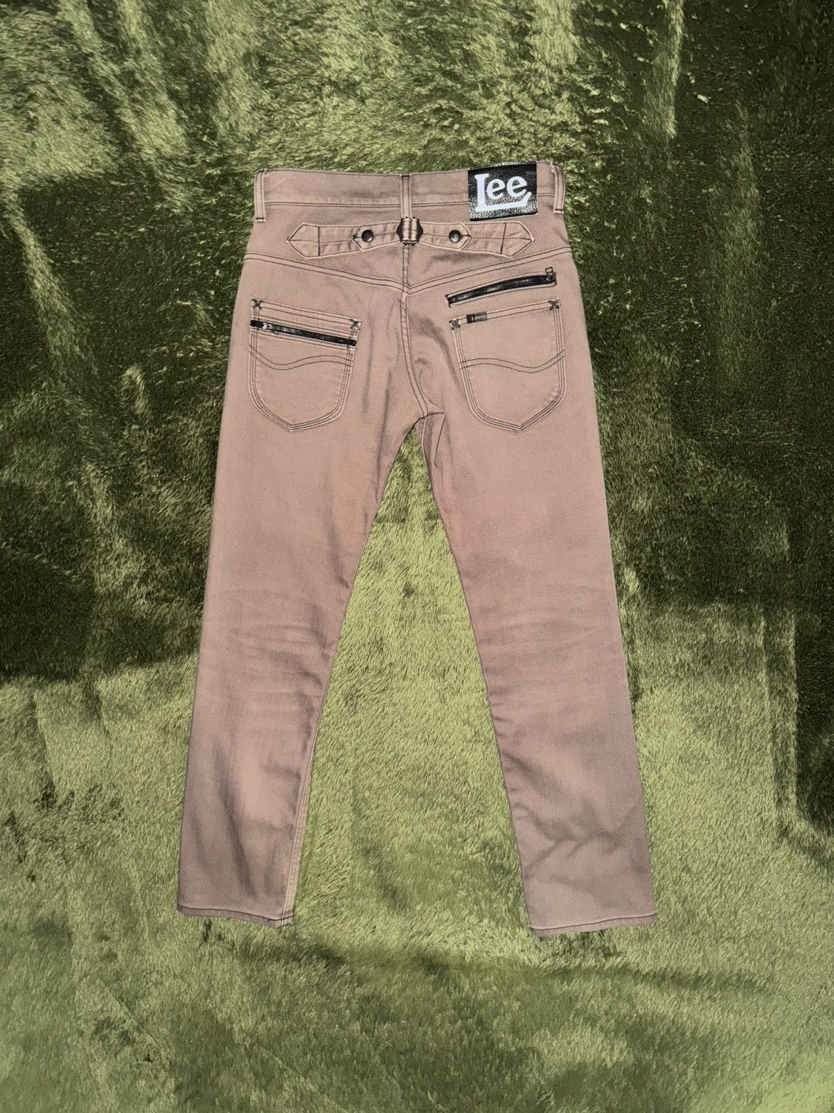 Lee [28] 00s LEE Japan Cinch-Back Cotton-Blended Pants Brown Size US 29 - 8 Thumbnail
