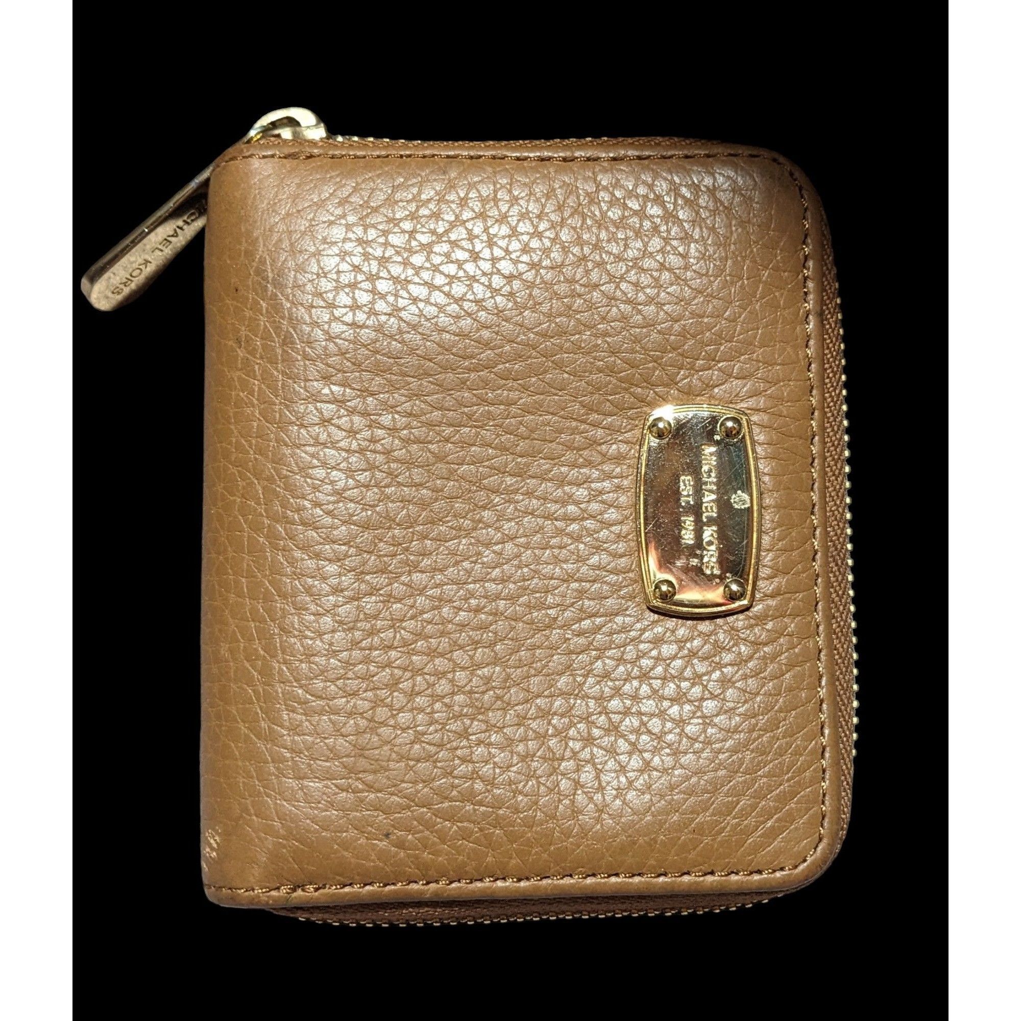Michael Kors Michael Kors Brown Pebbled Leather Wallet Size ONE SIZE - 1 Thumbnail