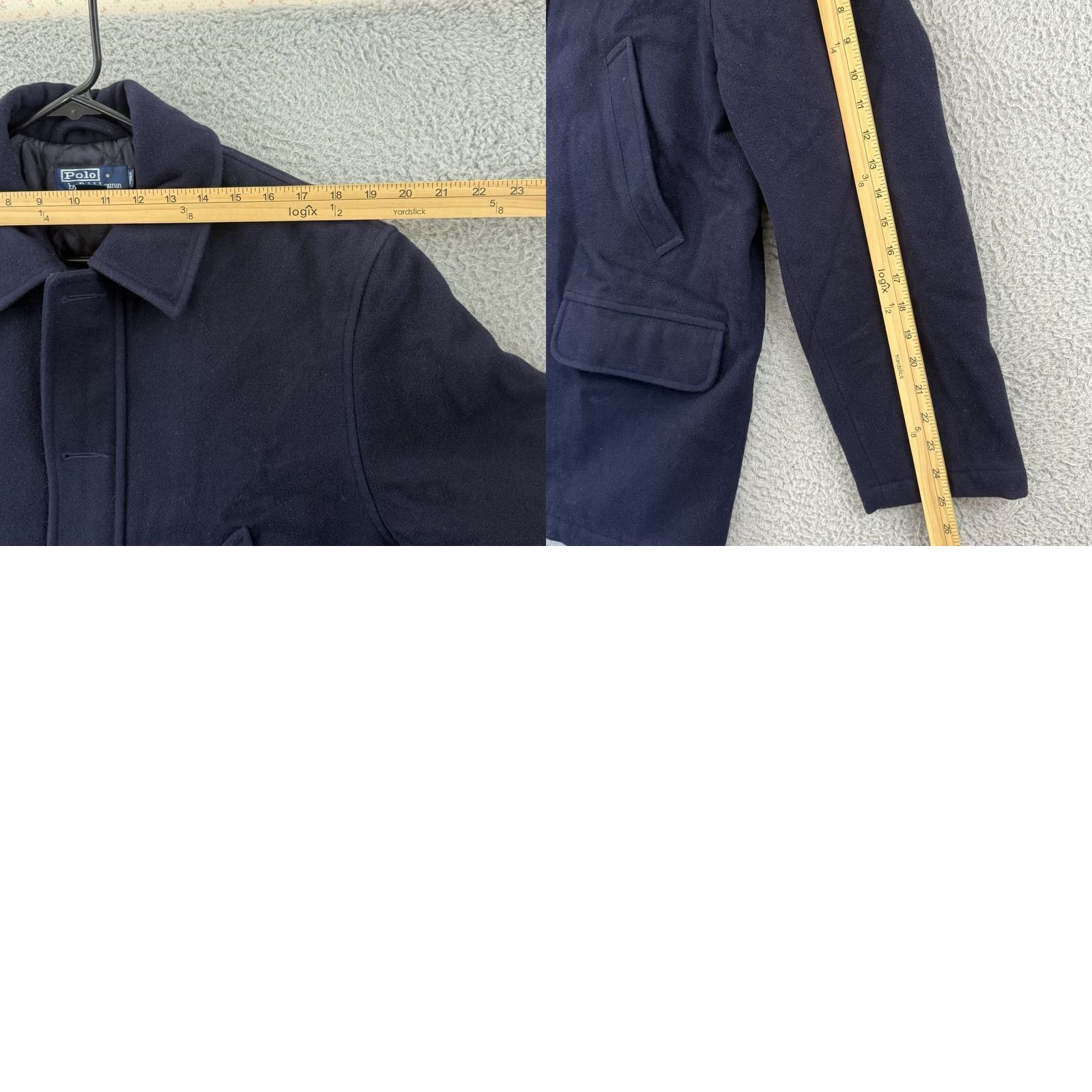 Polo Ralph Lauren Vintage Polo Ralph Lauren Pea Coat Mens Medium Wool Zip Button Quilted Jacket Size US M / EU 48-50 / 2 - 9 Thumbnail