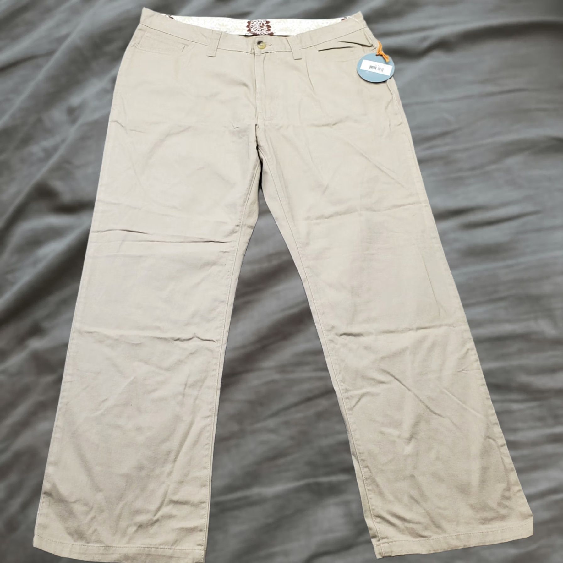 Berle Berle Chino Pants Mens 38x30 Brown 5-Pocket Straight Leg Outdoor Belt Loop Casual Pants Size US 38 / EU 54 - 1 Thumbnail