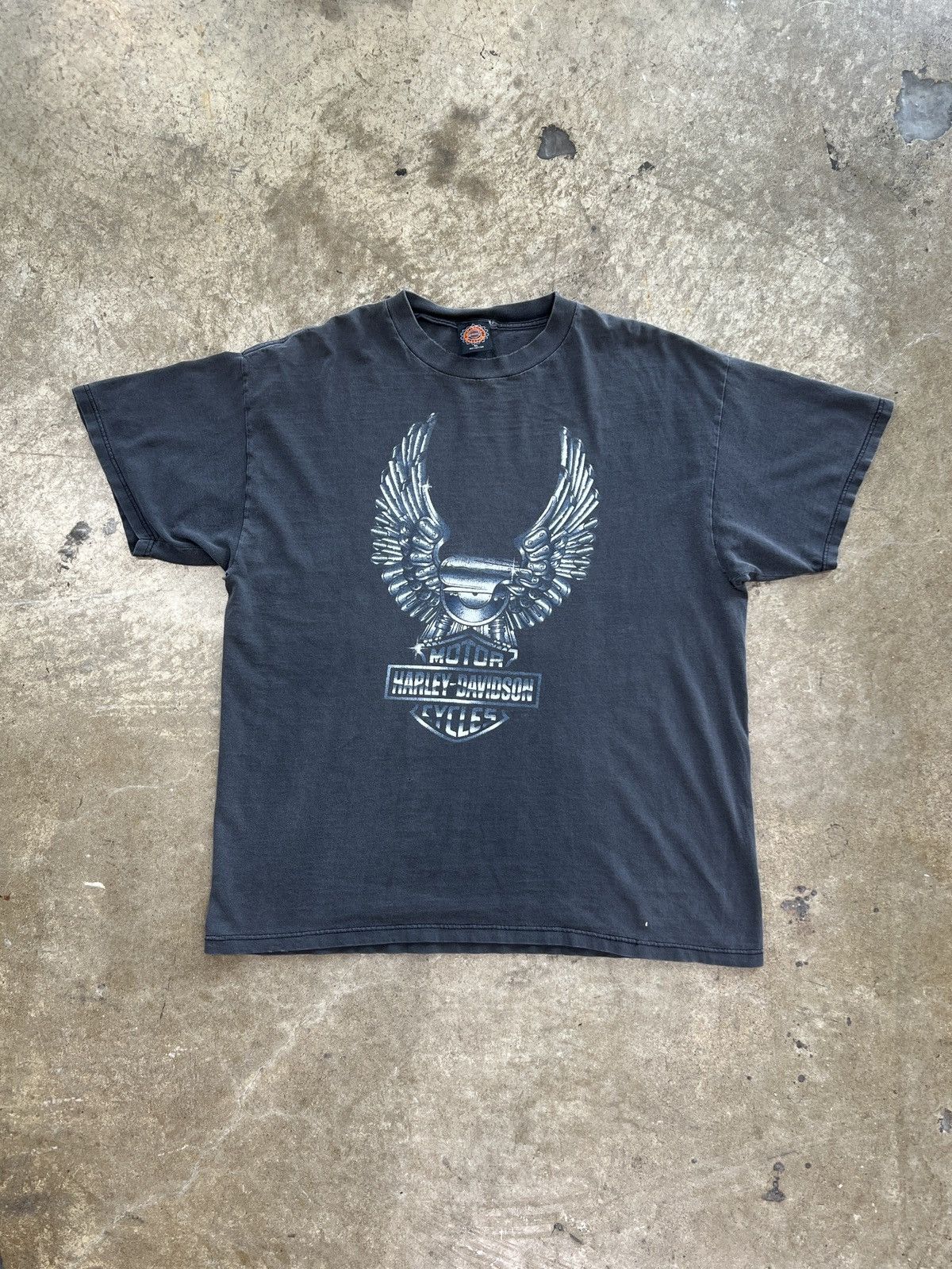 Harley Davidson Vintage Harley Davidson Winged Engine Motorcycle Tee XL Size US XL / EU 56 / 4 - 2 Thumbnail