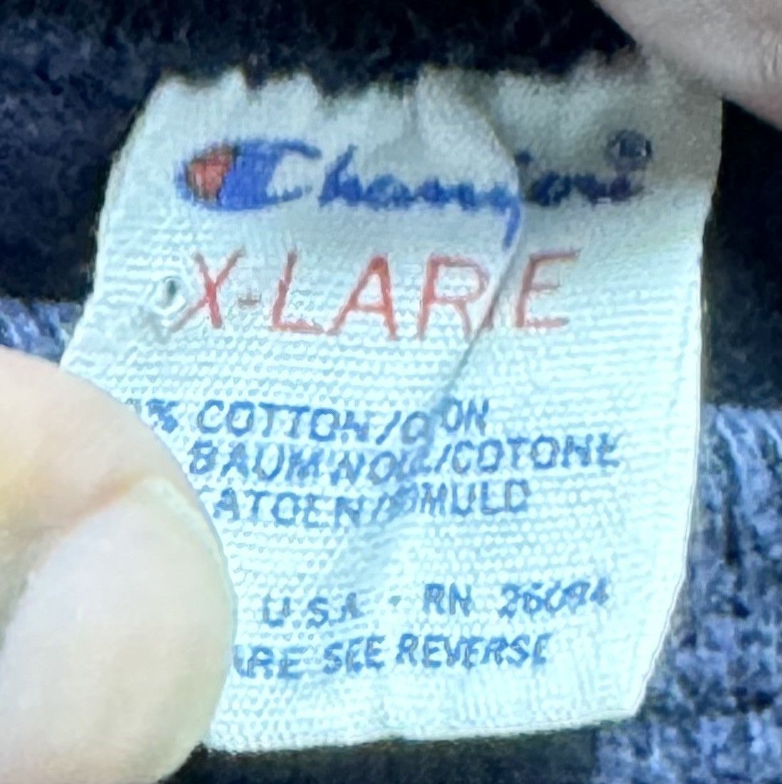 Champion × Vintage Vintage 90’s Champion Script Logo Blue Shirt size XL Size US XL / EU 56 / 4 - 10 Thumbnail