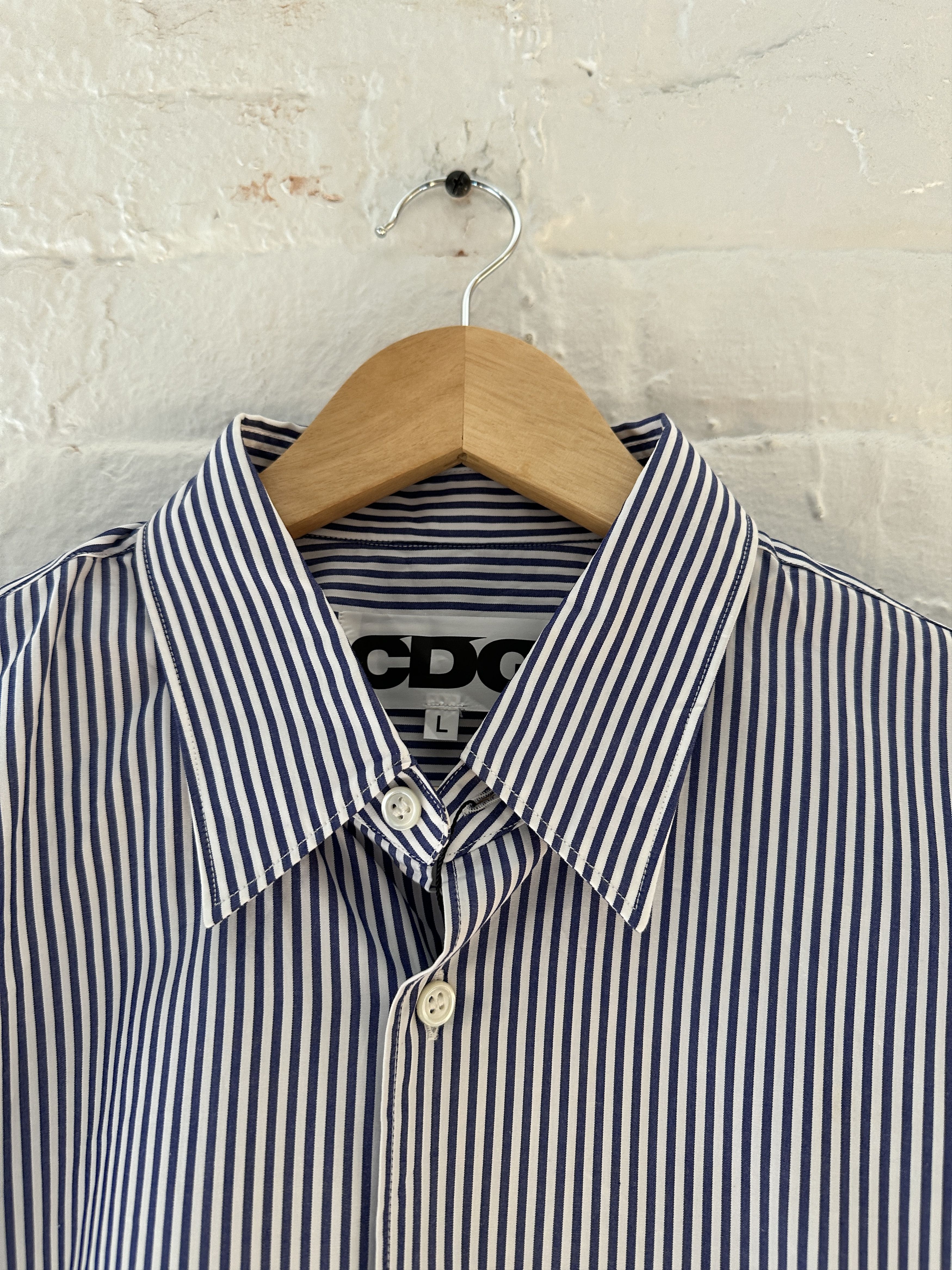 Comme des Garcons Comme des Garcons CDG Striped Button Up Shirt Size US L / EU 52-54 / 3 - 2 Thumbnail