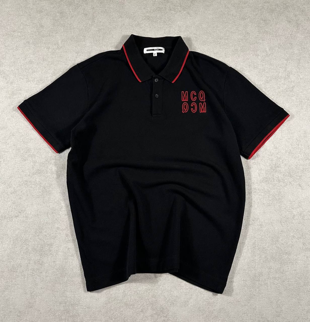 MCQ McQ Alexander McQueen Swallow Embroidered Polo Shirt Size US L / EU 52-54 / 3 - 1 Thumbnail