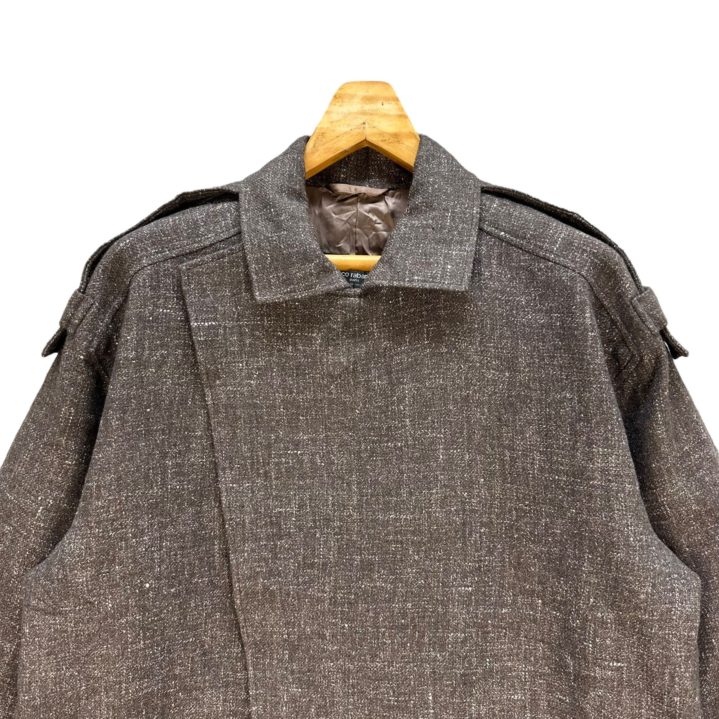 Japanese Brand PACO ROBANNE PARIS Asymmetrical Wool Overcoat #A17-0412 Size US M / EU 48-50 / 2 - 3 Thumbnail