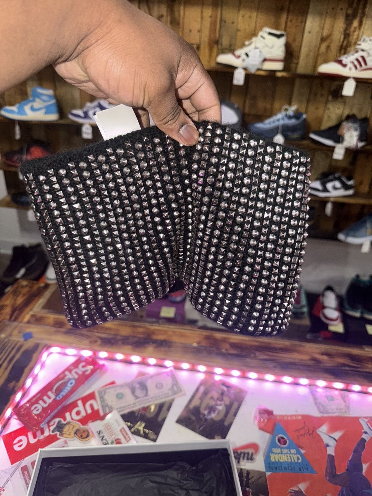 Celine $3k+ FW21 Runway fully Studded embroidered face Size ONE SIZE - 1 Thumbnail