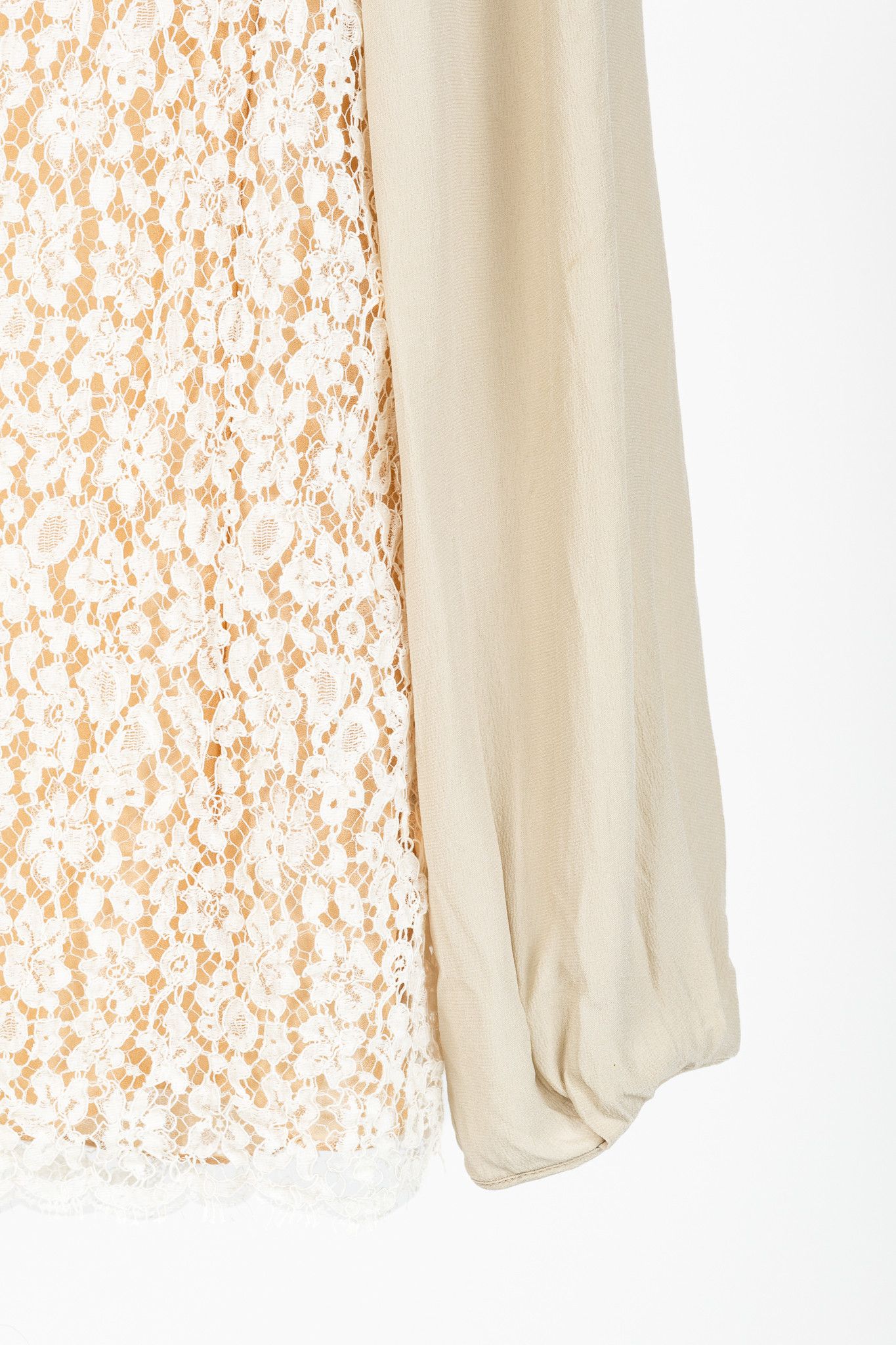Chloe Chloe AW/12 Runway Chalk Silk Lace Blouse Size S / US 4 / IT 40 - 6 Thumbnail