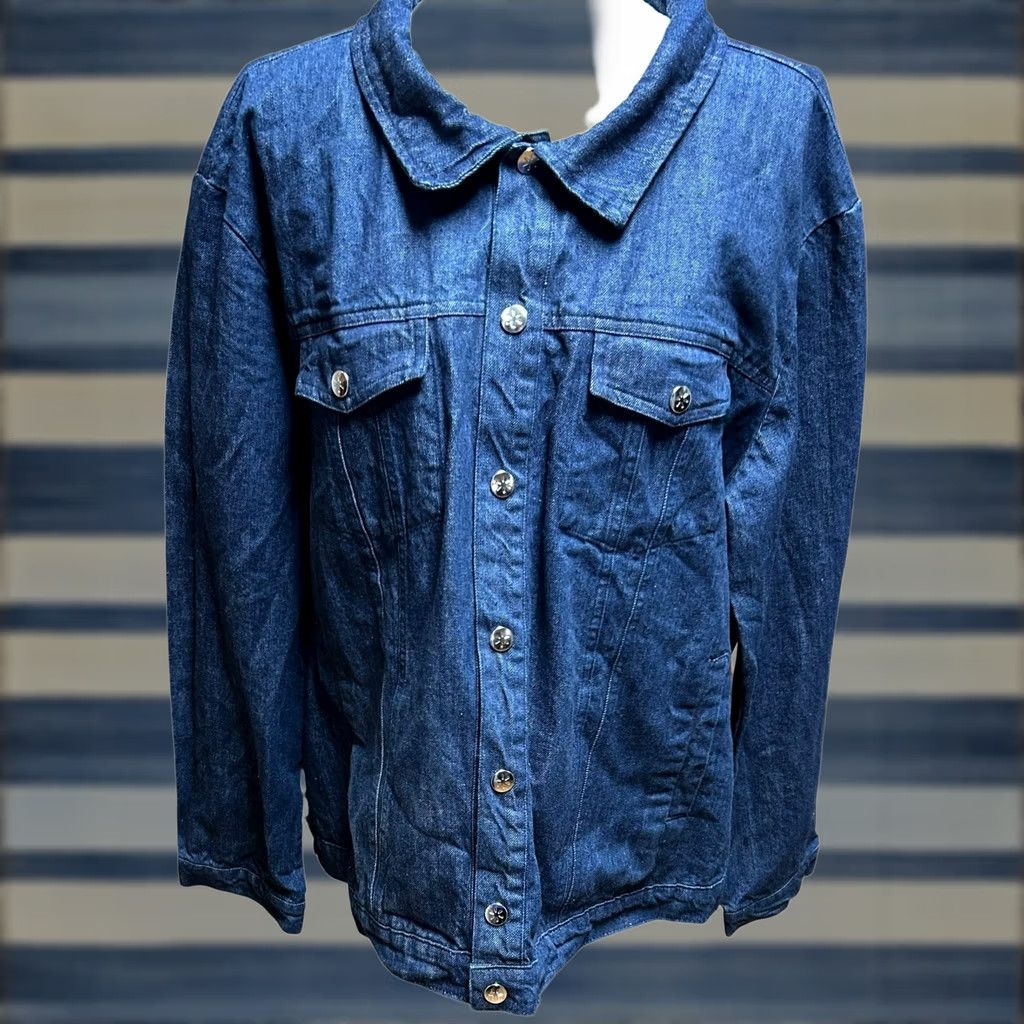 Walmart Walmart Blue Jean Jacket Adult Unisex 2XL Button Down Denim Long Sleeve Jacket Size US XXL / EU 58 / 5 - 1 Thumbnail