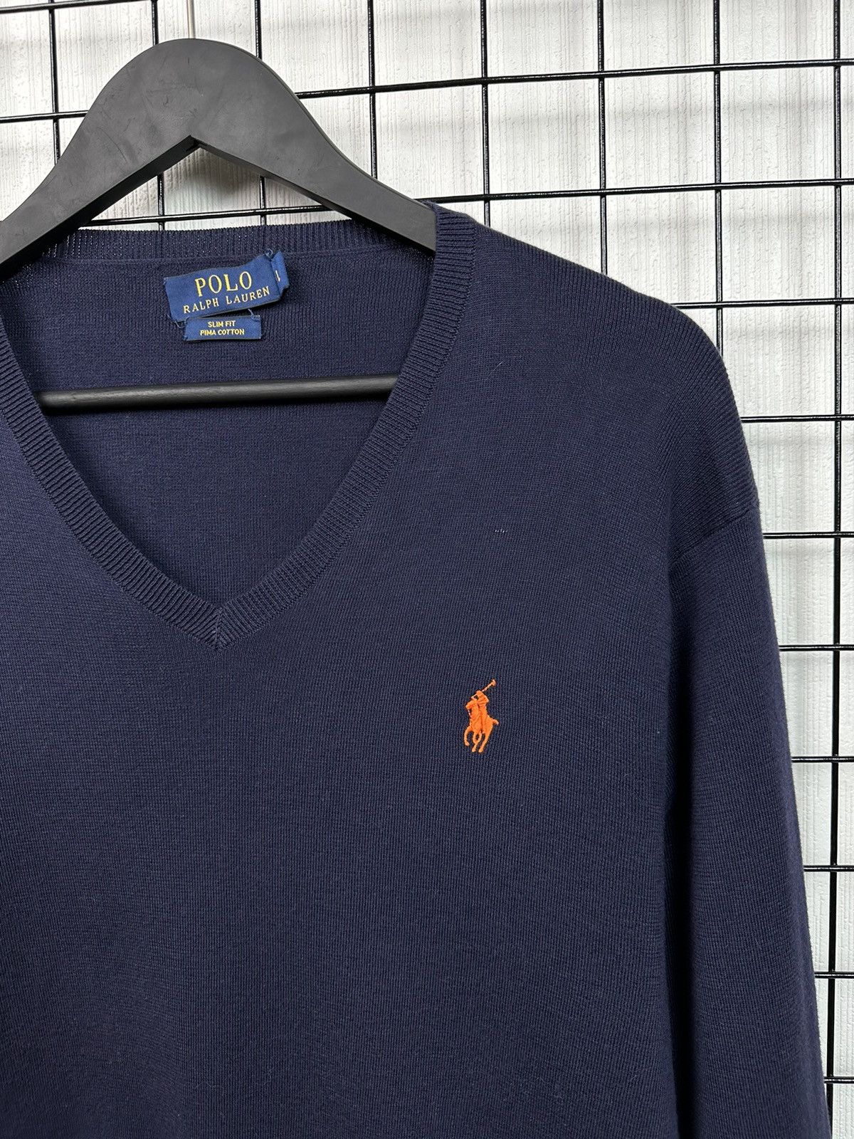 Polo Ralph Lauren × Ralph Lauren × Vintage Vintage Polo Ralph Lauren Orange Logo Men L Light Sweater Size US L / EU 52-54 / 3 - 6 Thumbnail