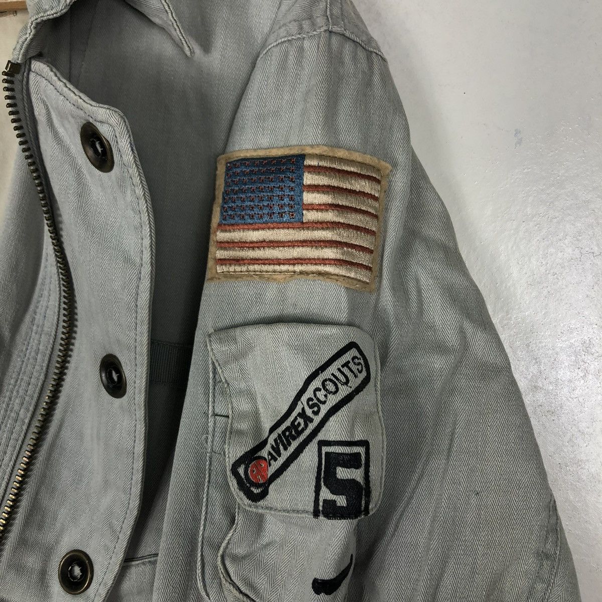 Avirex 🔥VTG DENIM JACKET AVIREX USA LTD STOCK 28-A6755 Size US XL / EU 56 / 4 - 18 Thumbnail