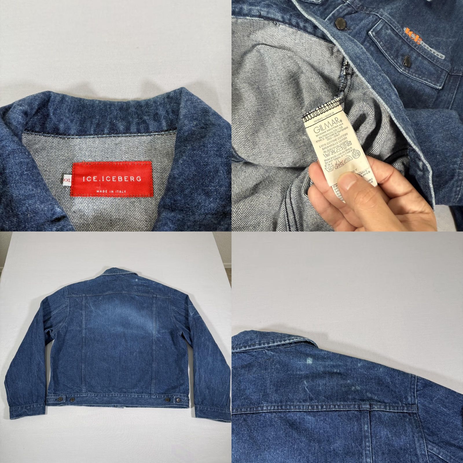 Vintage VINTAGE Iceberg Mens Jacket 2XL Denim Coat Disney Donald Duck Cartoon Made in Italy Casual Size US 39 - 8 Thumbnail
