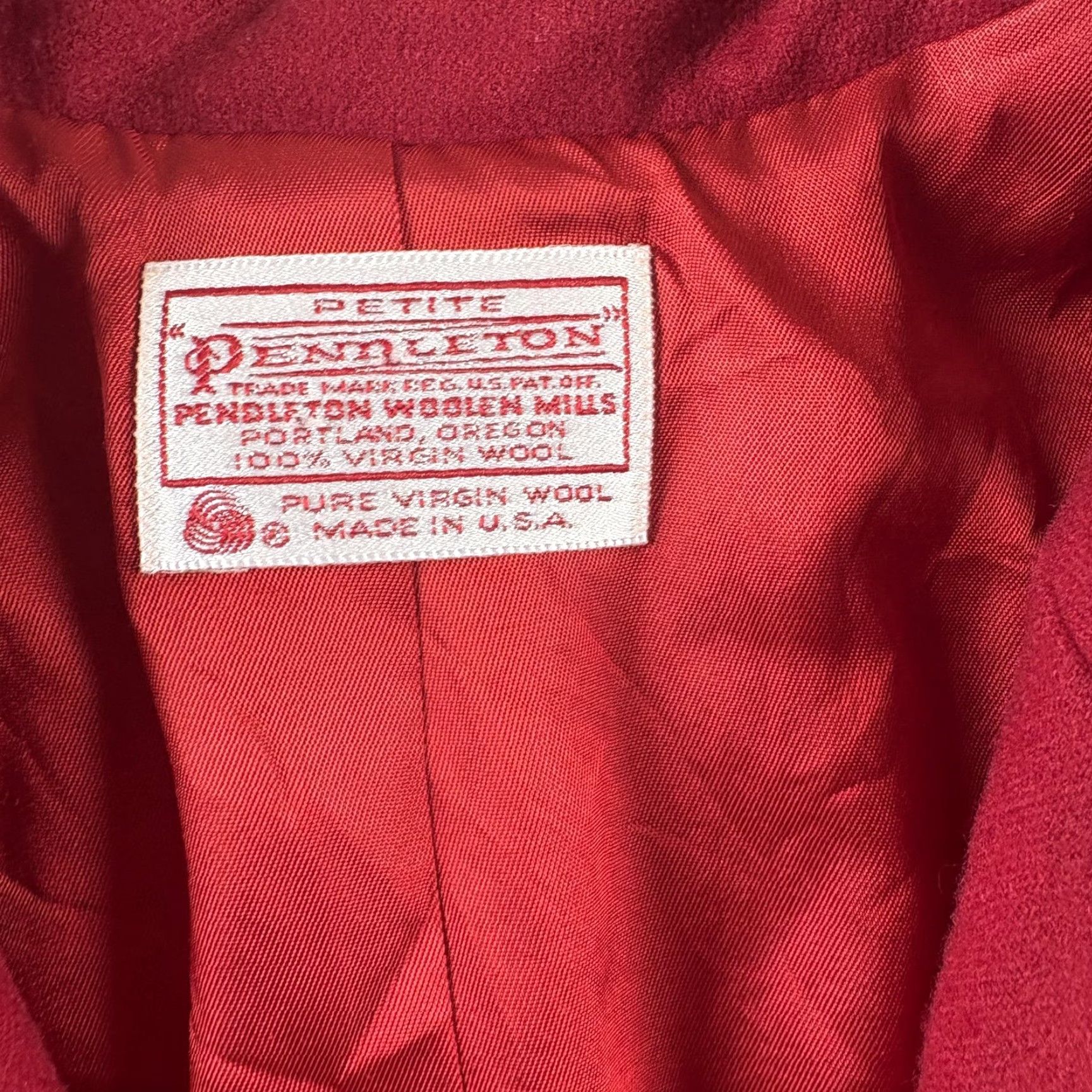 Pendleton VINTAGE Pendleton Blazer Womens Petite Red Wool Jacket Single Button Made USA 90s Size M / US 6-8 / IT 42-44 - 2 Thumbnail