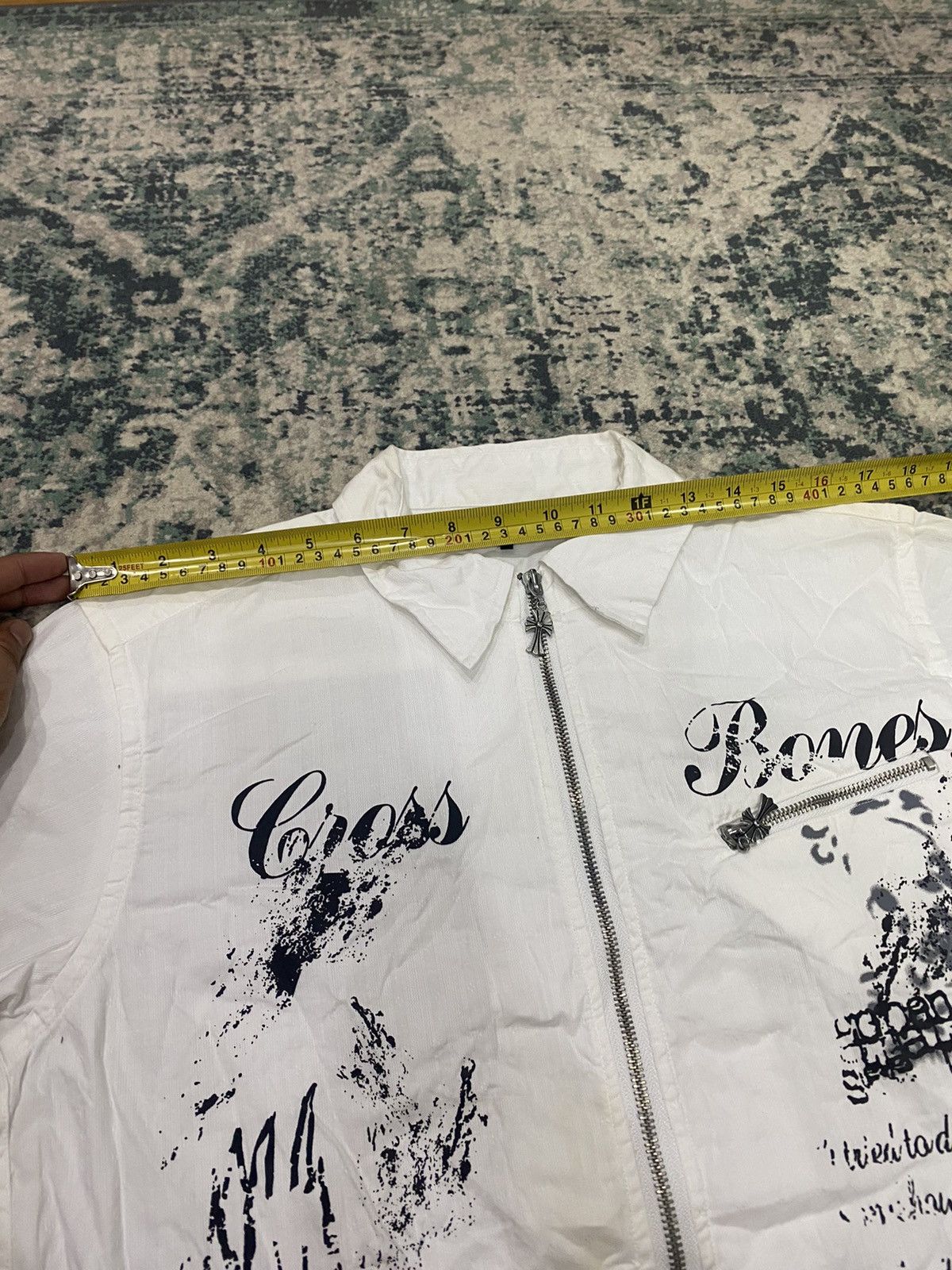 20471120 Bat-su Poem Japanese Skull Shirt Cross Zipper Shirt Size US M / EU 48-50 / 2 - 20 Thumbnail