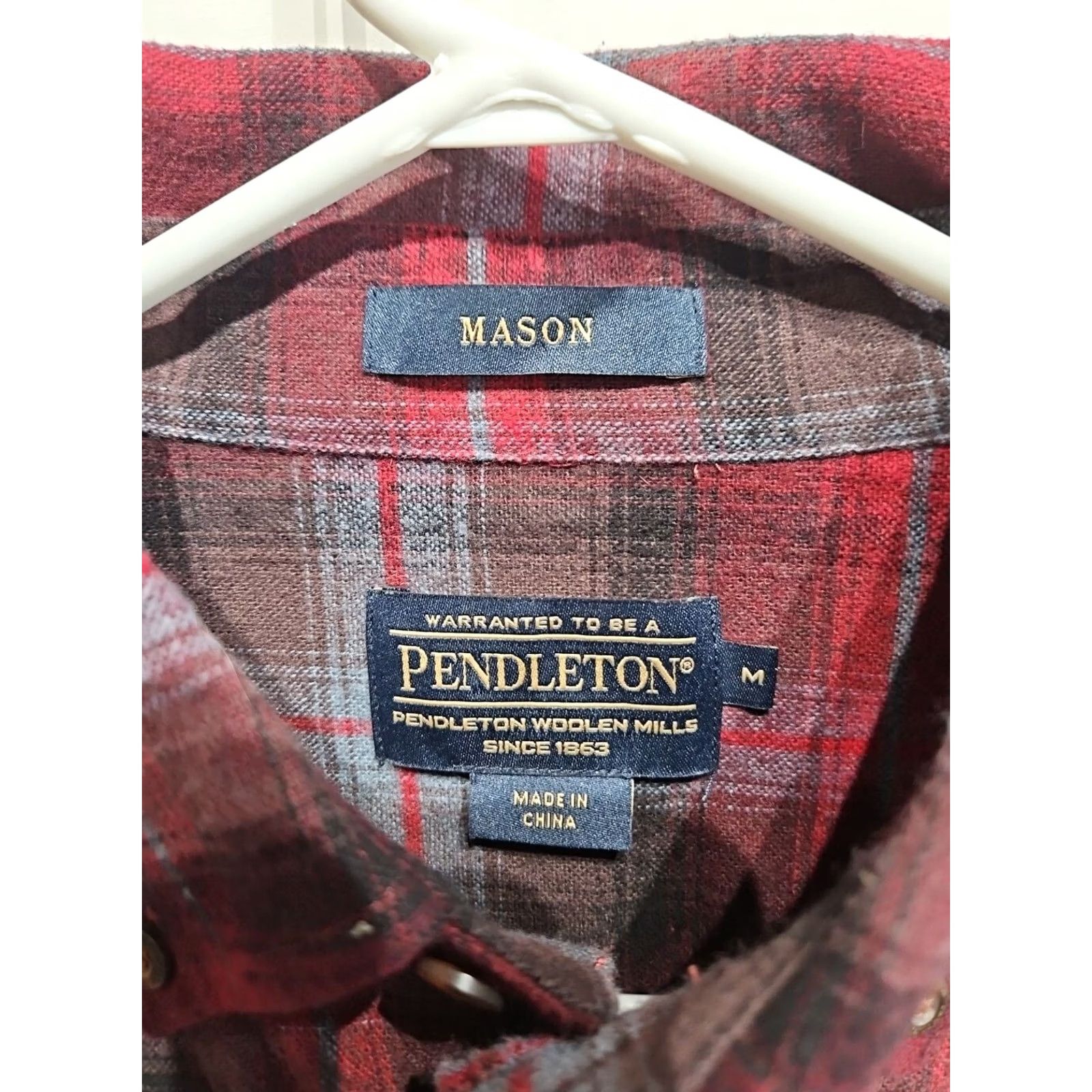Pendleton Pendleton Woolen Mills High Grade Western Wool Buffalo Plaid Shirt Mens Medium Size US M / EU 48-50 / 2 - 3 Thumbnail
