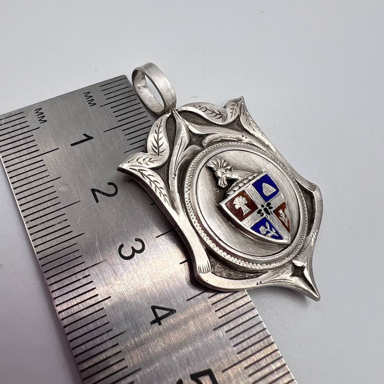 1910 Antique Silver Medal Jewelry Luton League Award England