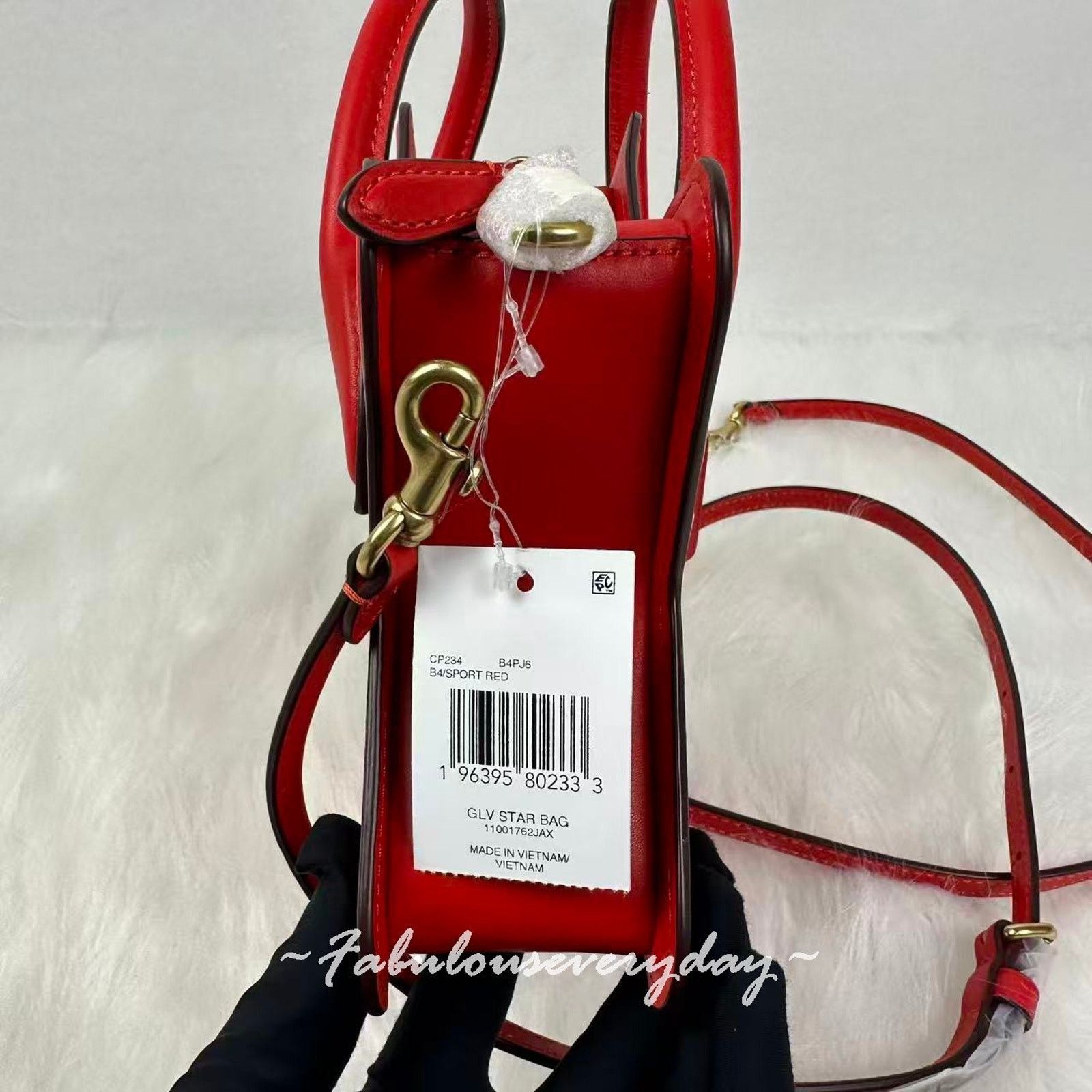 Coach Coach Star Bag Crossbody In Regenerative Leather/Gold/ Red Size ONE SIZE - 4 Thumbnail