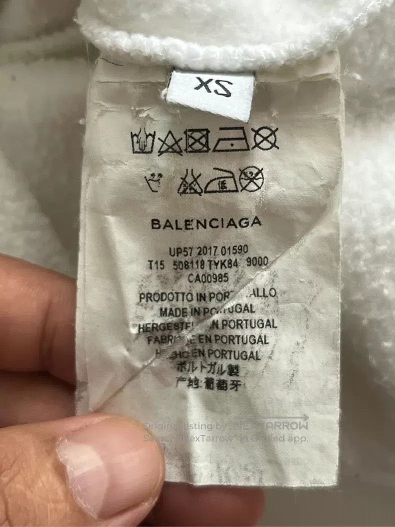 Balenciaga Balenciaga English Printed Hooded Long Sleeve Sweatshirt Size US XS / EU 42 / 0 - 6 Thumbnail