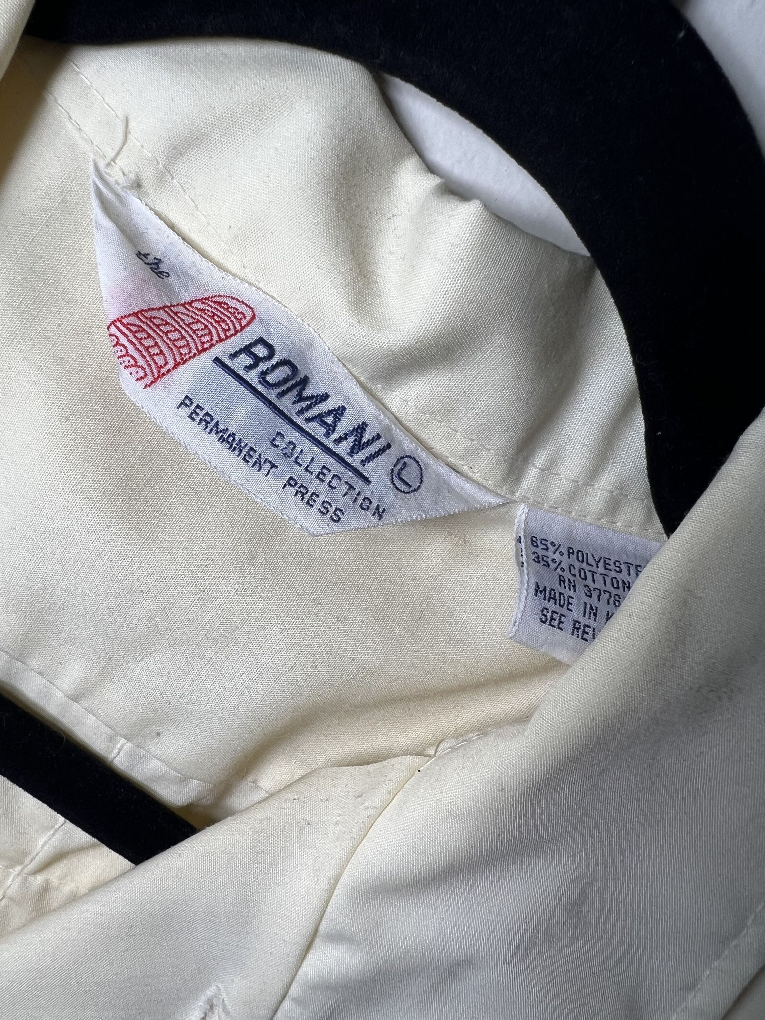 Vintage Vintage 70's Romani Collection Permanent Press Button Up Size US L / EU 52-54 / 3 - 3 Thumbnail
