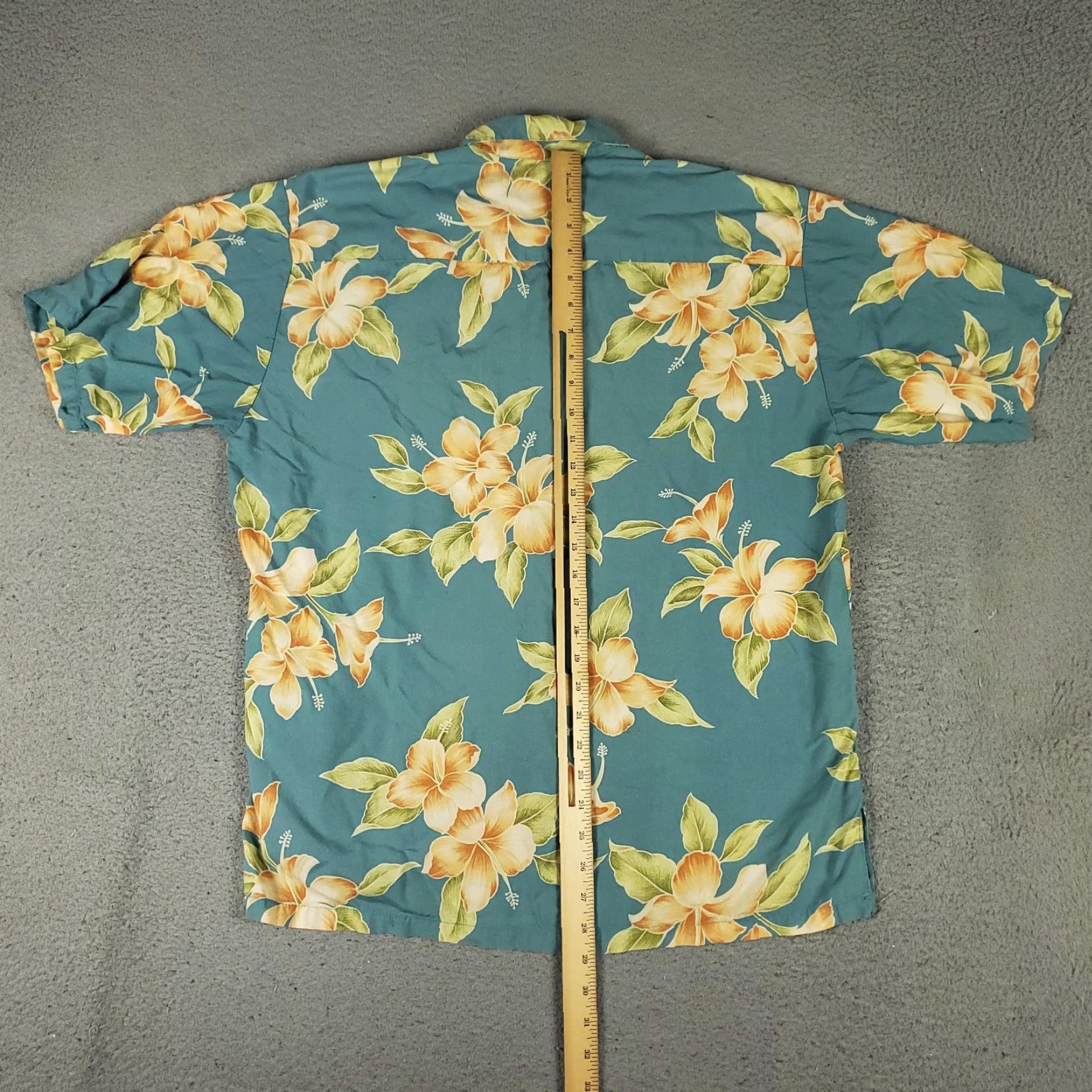 Tori Richard Tori Richard Men's Short Sleeve Button-Up Shirt Floral Hawaiian Cotton Casual Travel Blue Large Size US L / EU 52-54 / 3 - 5 Thumbnail