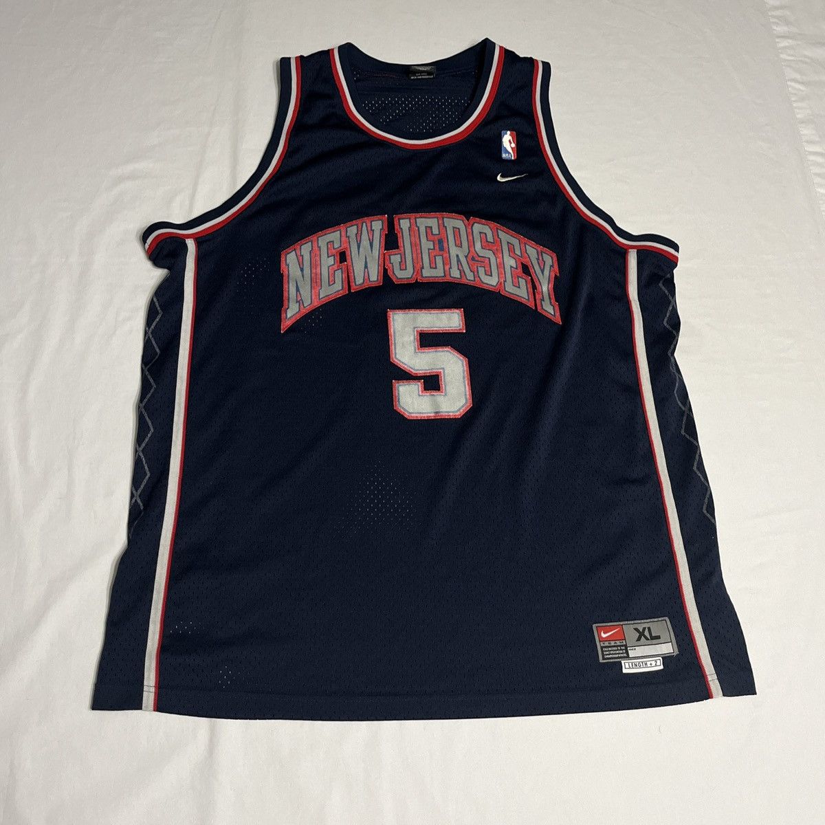 NBA × Nike × Vintage NIKE Team NEW JERSEY NETS JASON KIDD #5 NBA Size US XL / EU 56 / 4 - 1 Thumbnail