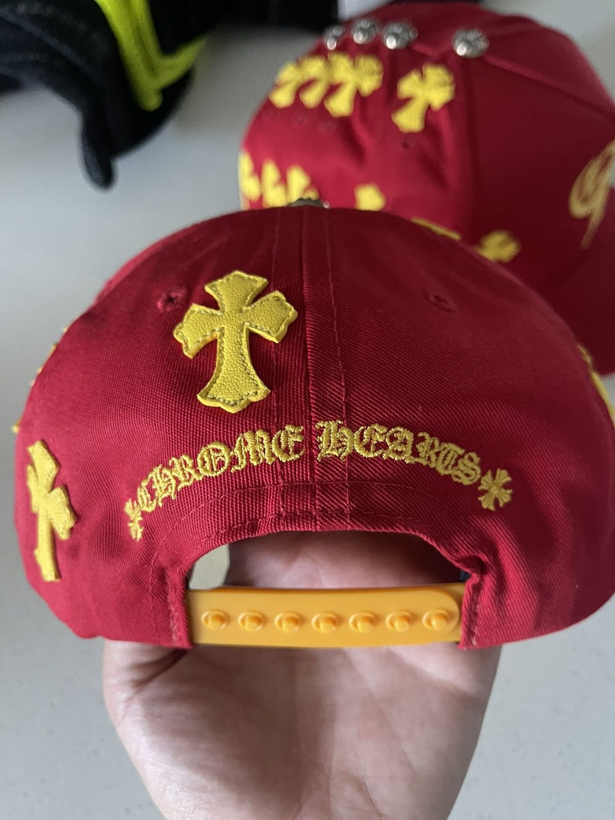 Chrome Hearts Chrome Hearts Red Yellow Patch Hat Size ONE SIZE - 7 Thumbnail