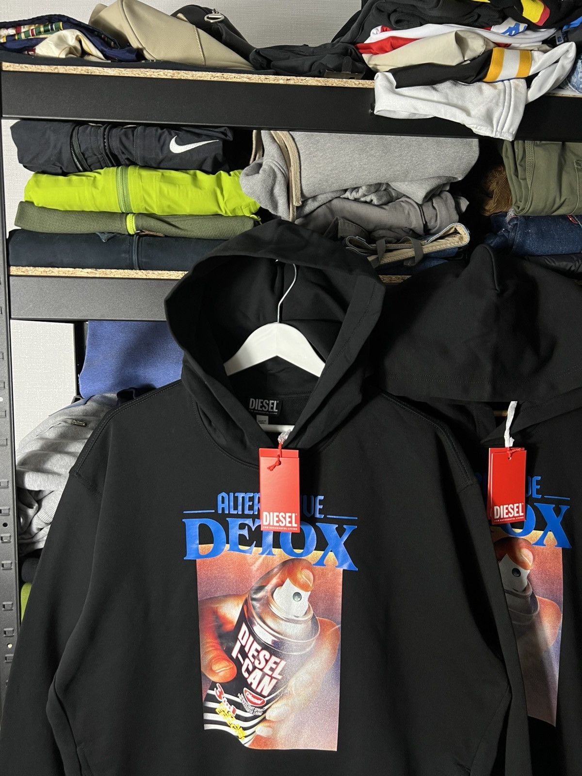 Diesel 🔥 NWT Diesel “Alternative Detox” Graphic Hoodie Black Size M Size US M / EU 48-50 / 2 - 5 Thumbnail