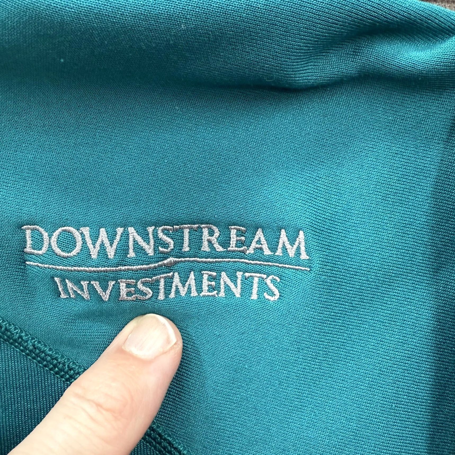 Patagonia Patagonia Pullover Womens Medium Blue Quarter Zip Stretch Outdoor Downstream Investments Logo Raglan Sleeve Mock Neck Athletic 1/4 Zip Size M / US 6-8 / IT 42-44 - 3 Thumbnail