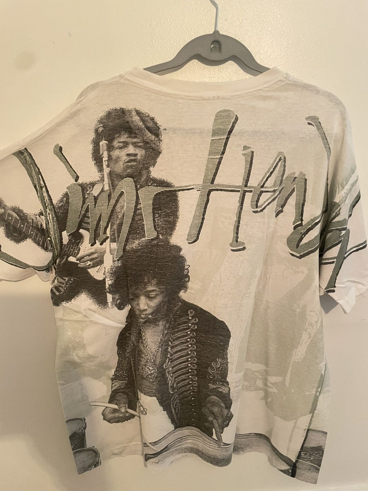 Hanes × Vintage Jimi Hendrix All Over Print Graphic Tee • XL Size US XL / EU 56 / 4 - 4 Thumbnail